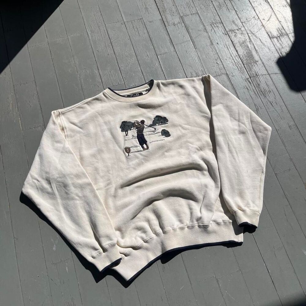 Vintage Croft & Barrow Golf Embroidered Old Money Y2K Crewneck Sweatshirt